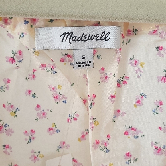 MADEWELL Cream Floral Drawstring Sleeveless Tank Blouse - Picture 6 of 10